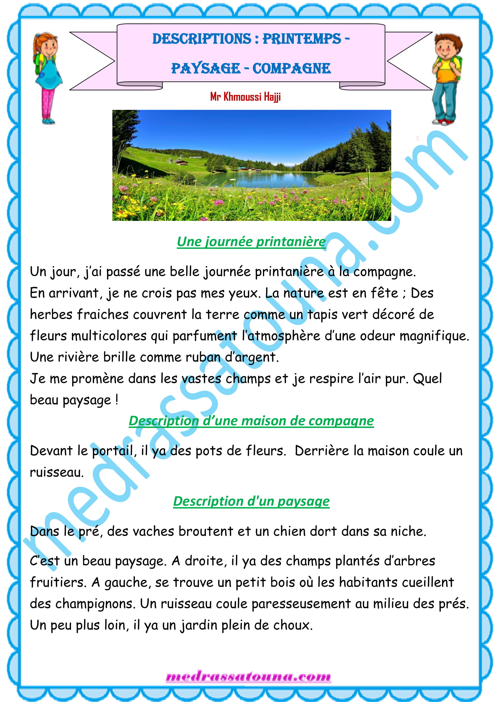 PDF Télécharger description d'un paysage de mer Gratuit PDF  PDFprof.com